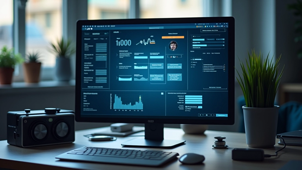 Interface de diagnóstico de sistema com ferramentas técnicas visíveis